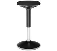 SONGMICS Taburete Activo, Taburete de Temblor, Silla de Equilibrio Giratoria de 360°, Altura Ajustable 56-81 cm, Montaje Fácil, Taburete para Oficina, Casa, Negro OSC05BK