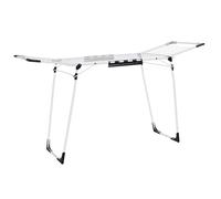 SONGMICS Tendedero de pie, 56,5 x 173 x 96,5 cm, tendedero de alas para Ahorrar Espacio, con Soporte para Calcetines, Metal, para Ropa, Toallas, lavandería, Gris LLR518G01
