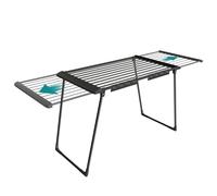 SONGMICS Tendedero para Ropa, Tendedero de Pie, Alas Extensibles, 22 m de Superficie de Secado, con Porta Calcetines, Plegable, Negro Tinta LLR522BH01