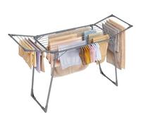 SONGMICS Tendedero Plegables, con Alas de Metal, 168 x 54 x 94 cm | para Ropa, Toallas, Colada, Gris Paloma, Colección BUNJI LLR518G01V2