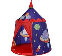 SONGMICS Tienda de Campaña Infantil, Carpa Infantil Plegable, Casa de Juegos para Interiores y Exteriores, Pop-up Portátil, Tienda con Bolsa de Transporte, Regalo para Niños, Azul LPT01BU