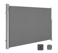 SONGMICS Toldo Lateral, Extensible, 200 x 350 cm | Toldo de Sombra, Toldo de Exterior, para Balcón, Terraza y Jardín, Gris, Colección Sheld GSA205G01