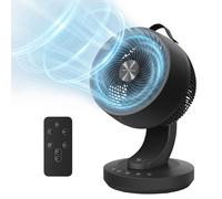 SONGMICS Ventilador de Mesa Silencioso, 20 dB, LED, Mando, 8 Velocidades