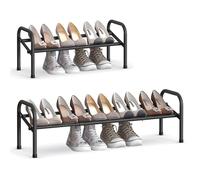 SONGMICS Zapatero expandible de 1 nivel, estante ajustable para zapatos, organizador de almacenamiento ULMR019B01