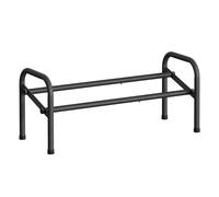 SONGMICS Zapatero Expandible, Estante de Almacenamiento de Zapatos de 1 Nivel de Metal, Organizador de Zapatos Ajustable, Zapatero Independiente para Pasillo, Clóset, Entrada, Fácil Montaje, Negro