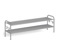 SONGMICS Zapatero largo de 2 niveles, gris ULMR021G01