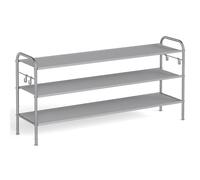 SONGMICS Zapatero largo de 3 niveles, gris ULMR031G01