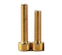 SONGMIky Tornillos de Cabeza Hueca Hexagonal de latón Puro, 2-20 Unidades, M3, M4, M5, M6, M8 y M10, con Cabeza de Llave.(16mm,M5 (10pcs))