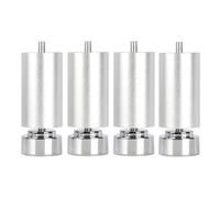 Songnim 4 Patas de Acero Inoxidable for Muebles, Redondas, tubulares, de Metal, con Tornillo M10 for Cama, Armario y sofá.(35cm(14inch))