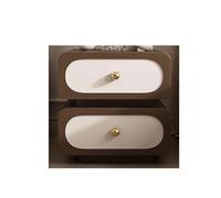 Songnim Mesa de Noche Minimalista Moderna con 2 cajones de Madera Maciza de Madera sólida El Stand de la Noche de la Noche del Dormitorio de los cajones se Puede Usar como Mesa de sofá