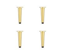 Songnim Paquete de 4 Patas de latón Macizo for Muebles, Patas de Soporte de Metal Ajustables con Cubierta Inferior Acolchada for Mesa, mesita de Noche, sofá, Armario, tocador, Cama(13cm/5.12in)