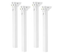 Songnim Paquete de 4 Patas Mesa Plegables Hierro Resistente for Bricolaje, Repuesto for Muebles con bisagra autoblocante for sofá, Oficina, Dos plazas y tocador(Weiß,50cm(19.7in))