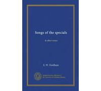 Songs of the specials: & other verses