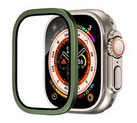 Songsier Protectores de Pantalla para Apple Watch Ultra de 49mm, Vidrio Templado 9h Marco de AleacióN de Titanio, Mantiene el Original, Sensible al Tacto，PelíCula Protectora Ligera Apple Ultra 3/2/1