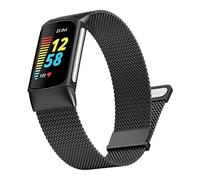 Songsier Pulseira Compatible con Fitbit Charge 5/ Fitbit Charge 6, Correa de Repuesto de Metal de Acero Inoxidable Ajustable para Fitbit Charge 5, Fitbit Charge 6 Activity Tracker Mujeres Hombres