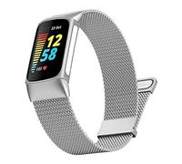 Songsier Pulseira Compatible con Fitbit Charge 5/ Fitbit Charge 6, Correa de Repuesto de Metal de Acero Inoxidable Ajustable para Fitbit Charge 5, Fitbit Charge 6 Activity Tracker Mujeres Hombres