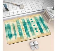 Songtt Alfombra Baño 90x150cm Alfombra Diatomita Baño, Súper Absorbente Microfibra Alfombrilla Ducha, Bath Mat Secado Rápido y Lavable, Rug para Cocina Bañera Watercolor 6-544