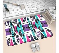 Songtt Alfombrilla de baño Antideslizante Absorbente de Diatomita 120x160cm Alfombra Baño Piedra Secado Rápido Lavable, Alfombrilla Ducha de Goma para Hogar y Cocina Rug Stripes 6-391