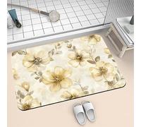 Songtt Alfombrilla de baño Antideslizante Absorbente de Diatomita 120x160cm Alfombra Baño Piedra Secado Rápido Lavable, Alfombrilla Ducha de Goma para Hogar y Cocina Rug Watercolor 6-749