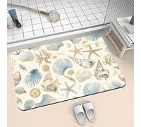 Songtt Alfombrilla de baño Antideslizante Absorbente de Diatomita 120x180cm Alfombra Baño Piedra Secado Rápido Lavable, Alfombrilla Ducha de Goma para Hogar y Cocina Rug Watercolor 6-637