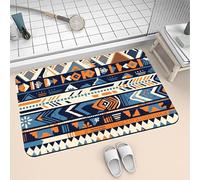 Songtt Alfombrilla de baño Antideslizante Absorbente de Diatomita 50x80cm Alfombra Baño Piedra Secado Rápido Lavable, Alfombrilla Ducha de Goma para Hogar y Cocina Rug Stripes 6-709