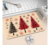 Songtt Alfombrilla de baño Antideslizante Absorbente de Diatomita 70x120cm Alfombra Baño Piedra Secado Rápido Lavable, Alfombrilla Ducha de Goma para Hogar y Cocina Rug Red 6-715