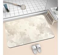 Songtt Alfombrilla de baño Antideslizante Absorbente de Diatomita 90x150cm Alfombra Baño Piedra Secado Rápido Lavable, Alfombrilla Ducha de Goma para Hogar y Cocina Rug Watercolor 6-547