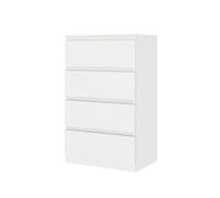 Songvas Cajonera con 4 Cajones, Ancho 60 cm, Comoda Dormitorio Blanca, Sinfonier Dormitorio, para Dormitorio, Salón, Oficina y Recibidor, 60x40x98 cm (A x F x A)
