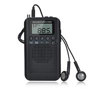 Songway Am/FM Pocket Radio Digital Relojes de Alarma Temporizador de sueño Altavoz Incorporado Radio portátil pequeña con Auricular para Actividades al Aire Libre, Correr, IR de excursión, Viajar