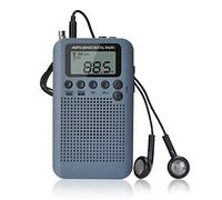 Songway Am/FM Pocket Radio Digital Relojes de Alarma Temporizador de sueño Altavoz Incorporado Radio portátil pequeña con Auricular para Actividades al Aire Libre, Correr, IR de excursión, Viajar