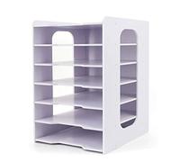 SONGWAY Organizador de archivos para escritorio, organizador de escritorio para documentos, soporte vertical multifuncional de 7 niveles, organizador de soporte de papel, organizador de archivos de