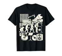 Songwriter Evolution Music Studio Guitarra Gráfica Camiseta