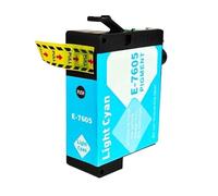 SONGYAWEIEU Cartucho de Tinta Compatible 7601 T7601 T7602 T7603 T7604 T7605 T7606 T7607 T7608 T7609 for la Impresora SURECOLOR SC-P600 SC P600(1PC Light Cyan)