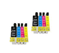 SONGYAWEIEU Cartucho de Tinta T0321 T0322 T0323 T0324 Compatible con impresoras de inyección de Tinta Stylus C70 C70+ C80 C80N C80WN(2 Sets(8pcs))