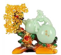 SONGYL-20249 Árbol de la Suerte Adornos de Citrino Feng Shui, Calabaza, árbol la Suerte, Regalo inauguración casa, meditación y Gema curativa, del Dinero Bonsái de Cristal(Grande)