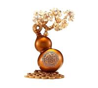 SONGYL-20249 Árbol de la Suerte Adornos for Enfriador de Vino Sala Estar, árbol Cristal Calabaza la Fortuna, Decoraciones for el hogar y Oficina Bonsái de Cristal(Beige)