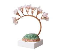 SONGYL-20249 Árbol de la Suerte Árbol de Cristal, Cristales Naturales Reiki y Piedras curativas, árbol Chakras con Cuentas Gemas Bonsái de Cristal(Pink)