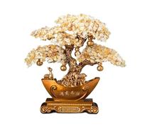 SONGYL-20249 Árbol de la Suerte Árbol de Dinero Cristal Feng Shui: árbol la Fortuna for Riqueza y Prosperidad Bonsái de Cristal(Yellow,Medio)