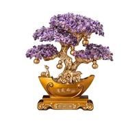 SONGYL-20249 Árbol de la Suerte Árbol de Dinero Cristal Feng Shui: árbol la Fortuna for Riqueza y Prosperidad Bonsái de Cristal(Purple,Medio)