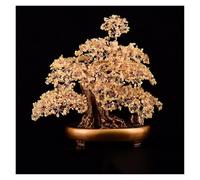 SONGYL-20249 Árbol de la Suerte Árbol del Dinero Feng Shui de la Vida Natural con Citrino Bonsái Riqueza Grande Adornos for Oficina y hogar Bonsái de Cristal