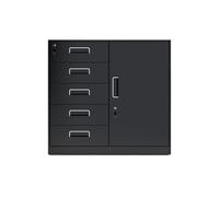 SONGYL-20249 Armario de Almacenamiento Gabinete de Datos for Sala Archivos 1,2 mm, cajón for Estar, Organizador Almacenamiento, gabinete Oficina, pequeño con Cerradura(Negro)