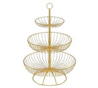 SONGYL-20249 Cesta de frutas 3 niveles: soporte for cesta alambre Soporte for tres niveles for verduras, pan for almacenar y organizar, huevos más Bandeja para fruta