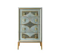 SONGYL-20249 Cómoda para Dormitorio Cómoda, Cajonera de Madera, Armario Decorativo con Patas, Almacenamiento Independiente for Sala Estar y Dormitorio(Grey,60 * 39 * 104cm)