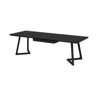 SONGYL-20249 Mesa de Ordenador Escritorio de Oficina Moderno y Sencillo Madera Fresno 80 cm Ancho con estación Trabajo Tomas Corriente, Color Negro Escritorio de Oficina(L)