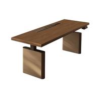 SONGYL-20249 Mesa de Ordenador Escritorio eléctrico de pie con Superficie Nogal, Altura Ajustable for computadora portátil y Tomas Carga Escritorio de Oficina(XL)