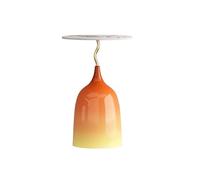 SONGYL-20249 Mesas de Centro Mesa de Centro, mesita Noche Auxiliar con Degradado Colorido, for Sala Estar, Dormitorio, Tienda té Leche, cafetería, Mesa móvil Simple, pequeña(Orange)