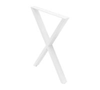 SONHANGIA Patas de Mesa en Forma de X 2PCS Patas de Acero 50 * 71cm Capacidad de Carga 200kg Blanco