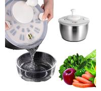 Sonhomay Centrifugador de ensalada grande multiusos de 5 l con drenaje manual de lechuga, limpiador de verduras y frutas