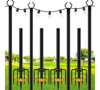 Sonhomay Festoon - Poste de luz de cadena de metal para exteriores de 2,65