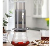 Sonhomay Prensa de café transparente - Método de preparación 3 en 1 que combina prensa francesa, Pourover, Espresso, café de cuerpo completo sin grano ni amargor, pequeña cafetera portátil para